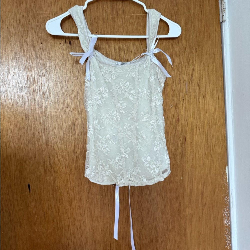 Elegant Cream Lace Top